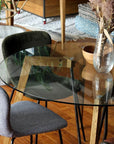 G-knot Glass Table 1200 round