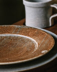 Mishim Pottery | Fractal rim plate S (sabi)