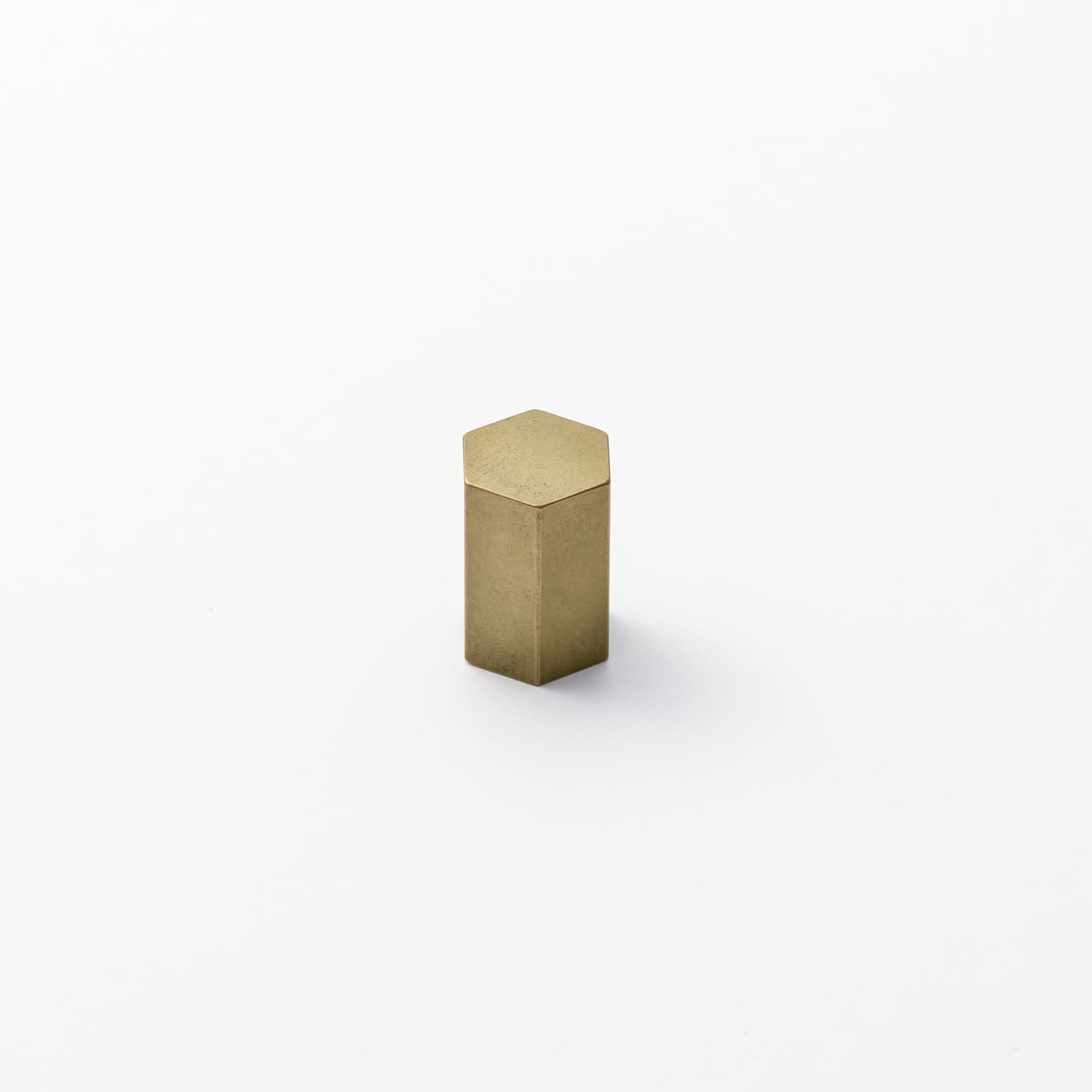 toolbox | Brass Hardware Knob - Hexagonal Column