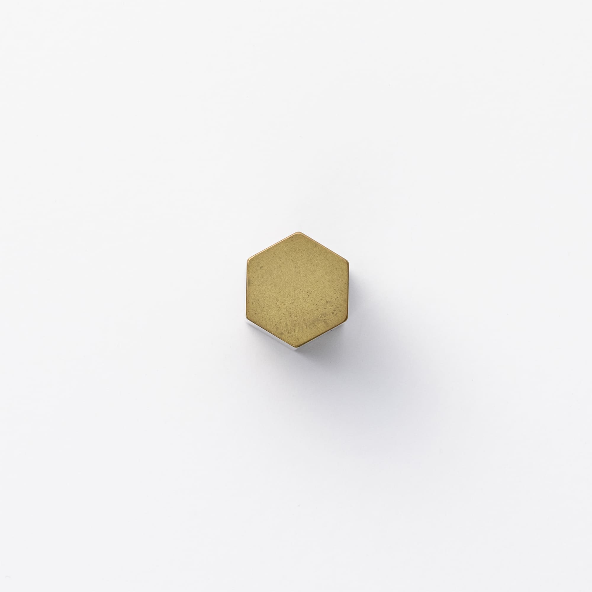 toolbox | Brass Hardware Knob - Hexagonal Column