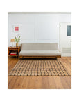 GRID RUG / CAMEL