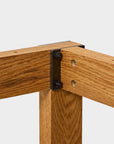 toolbox | Wooden and Iron Table Legs with Wooden Side Panel
