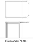 COCCO DINING TABLE 70~105 (EXTENTION)