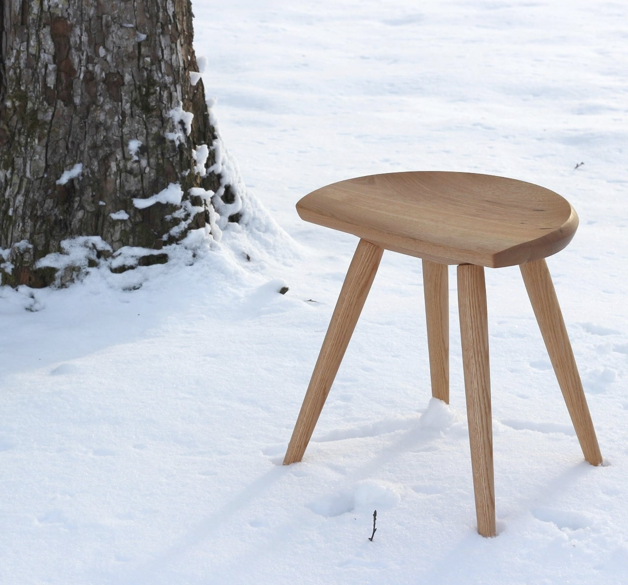KIJIYA | Moon stool - Chestnut