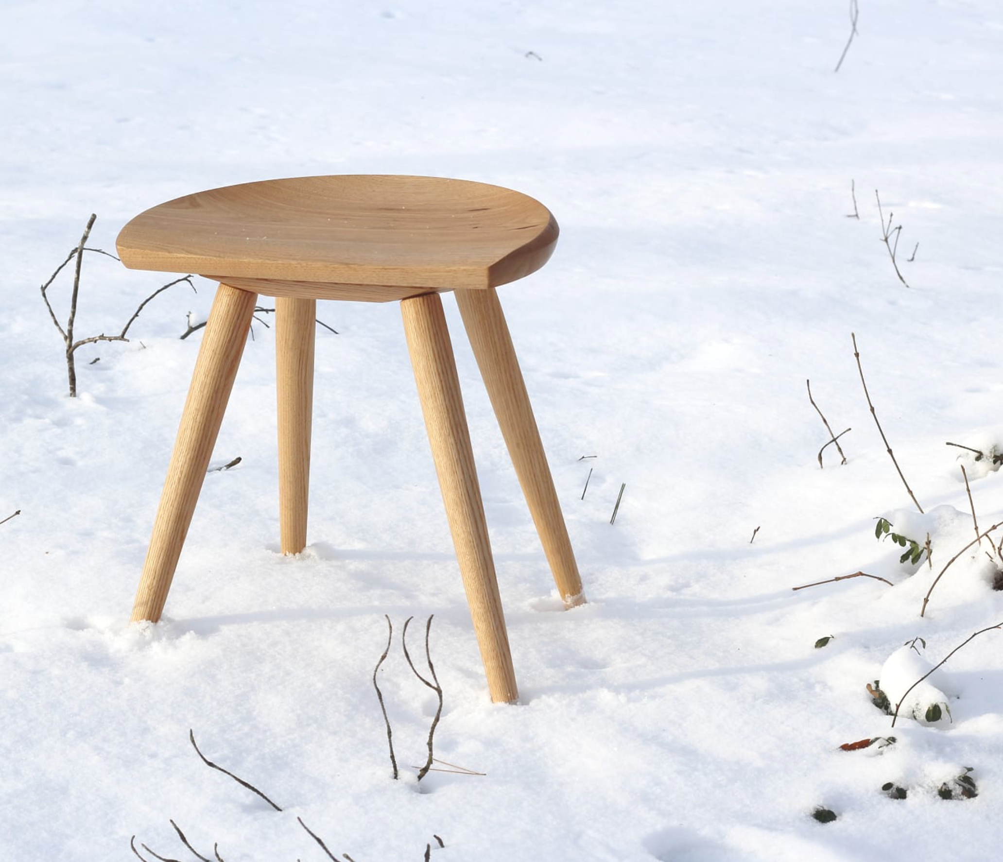 KIJIYA | Moon stool - Chestnut
