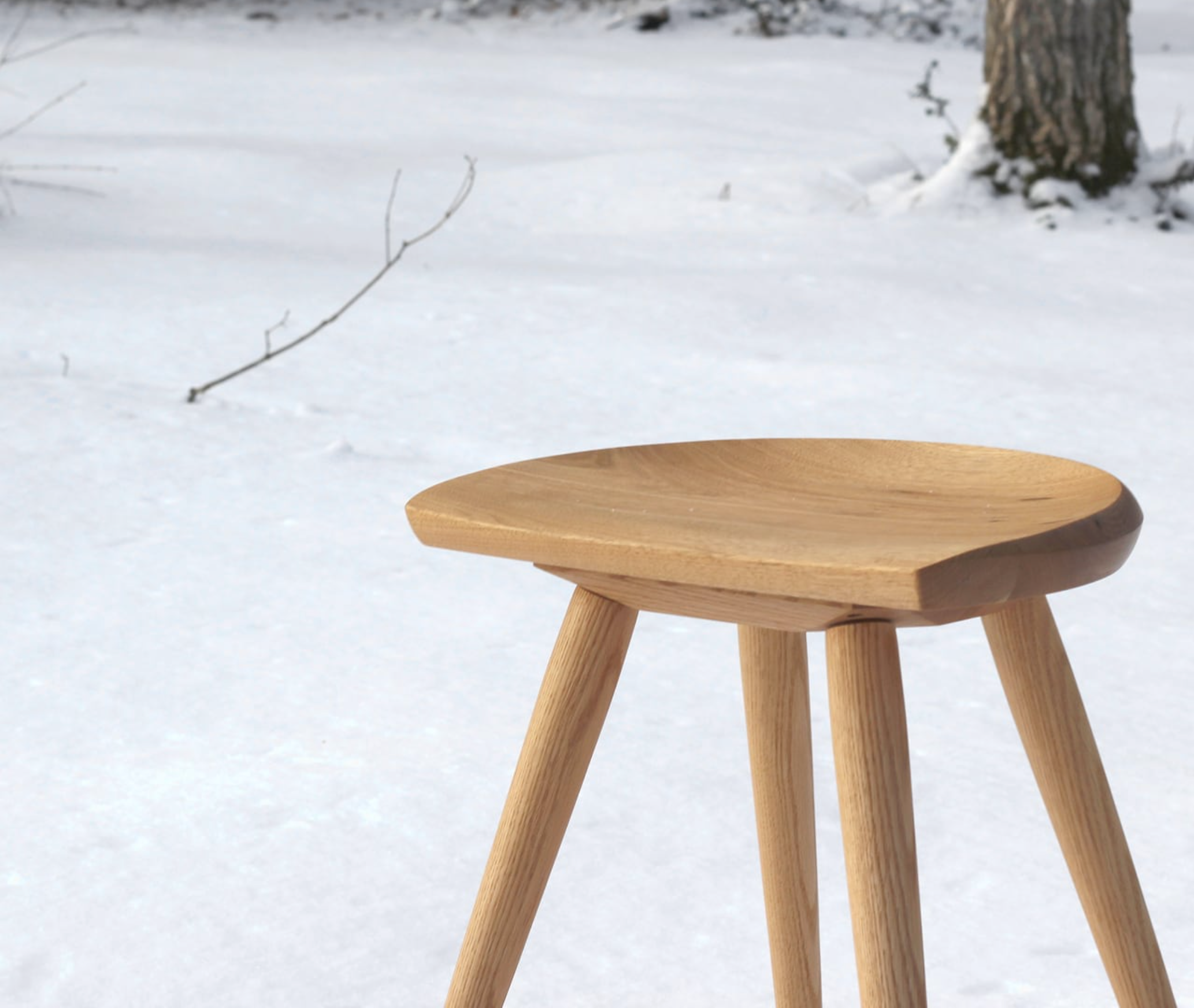 KIJIYA | Moon stool - Chestnut