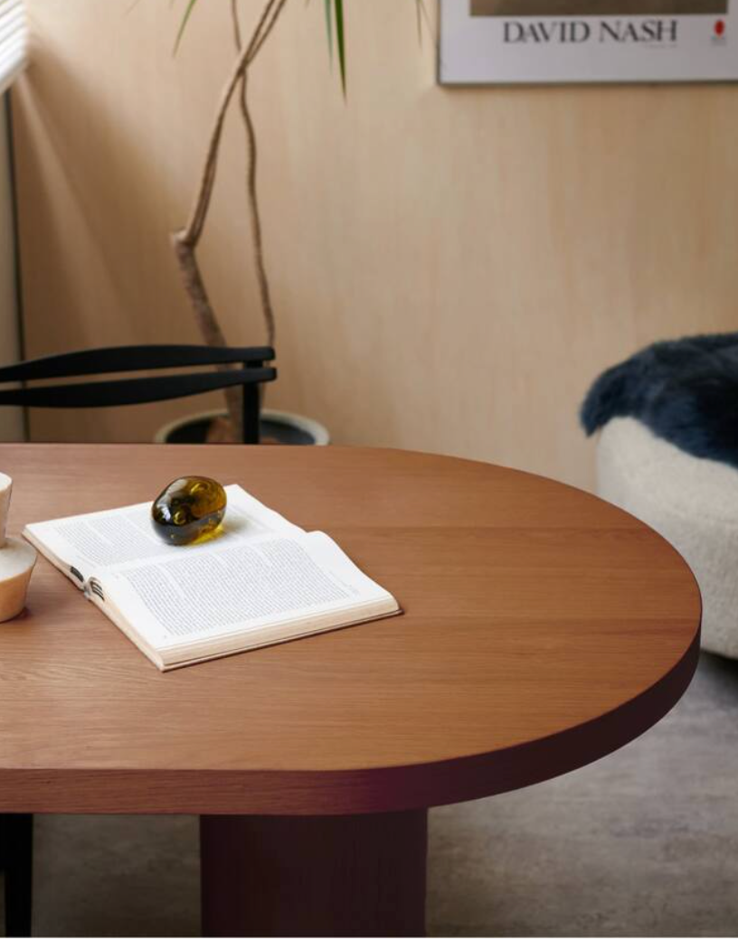 PORTO DINING TABLE SMALL - NATURAL / BROWN