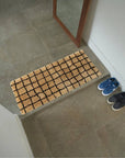 GRID RUG / CAMEL