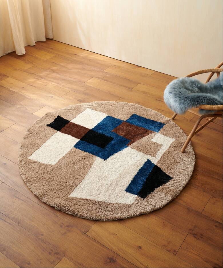 GEOMETRIC RUG ROUND 140