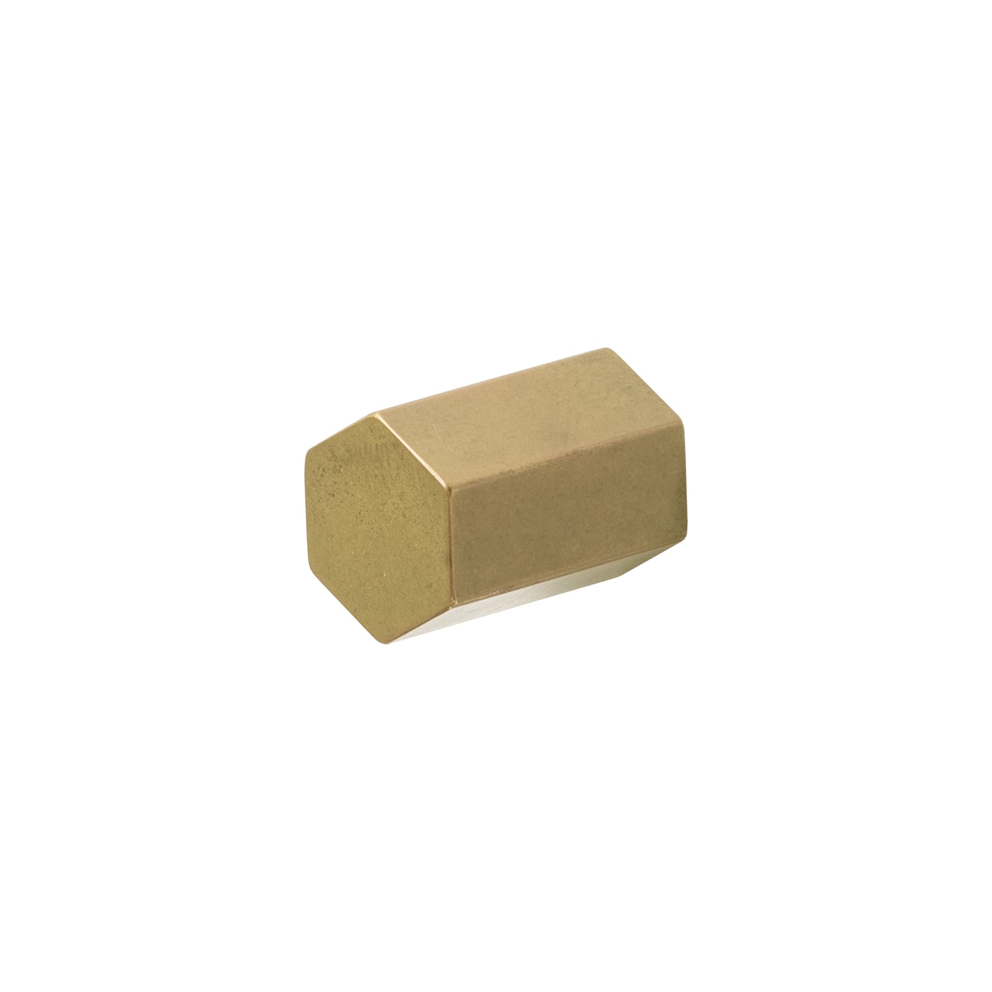 toolbox | Brass Hardware Knob - Hexagonal Column