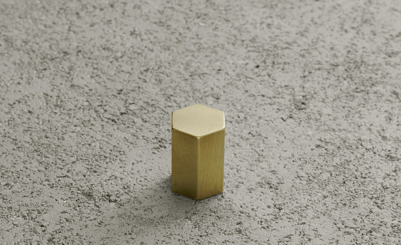 toolbox | Brass Hardware Knob - Hexagonal Column