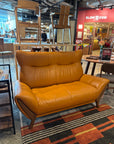 Clearance Sale - 朝日木工 - BULL Sofa 2P / Leather A (Orange)