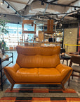 Clearance Sale - 朝日木工 - BULL Sofa 2P / Leather A (Orange)