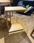 C WAGON SIDE TABLE (WALNUT  / OAK )