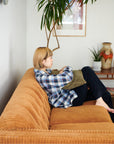LAKEWOOD SOFA (BLUE GRAY / MUSTARD)