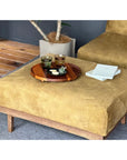 WHISKY OAK SOFA OTTOMAN