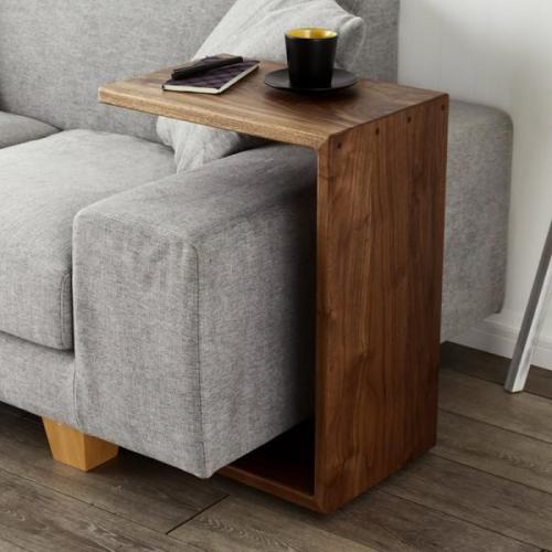 C WAGON SIDE TABLE (WALNUT  / OAK )