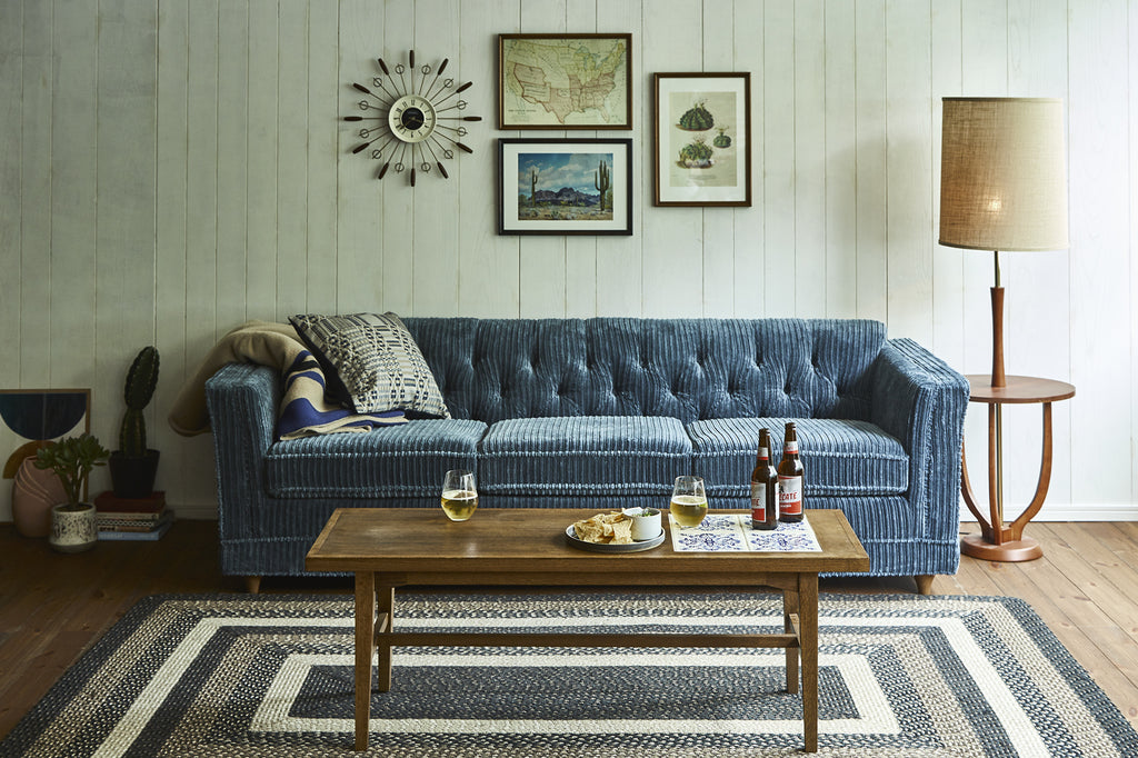 LAKEWOOD SOFA (BLUE GRAY / MUSTARD)