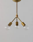 SOLID BRASS LAMP 3ARM 45°