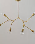 SOLID BRASS LAMP 6SPOT CHANDELIER