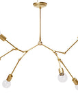 SOLID BRASS LAMP 6SPOT CHANDELIER