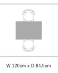(DINING TABLE )WILDWOOD DINING TABLE T26 / W1200