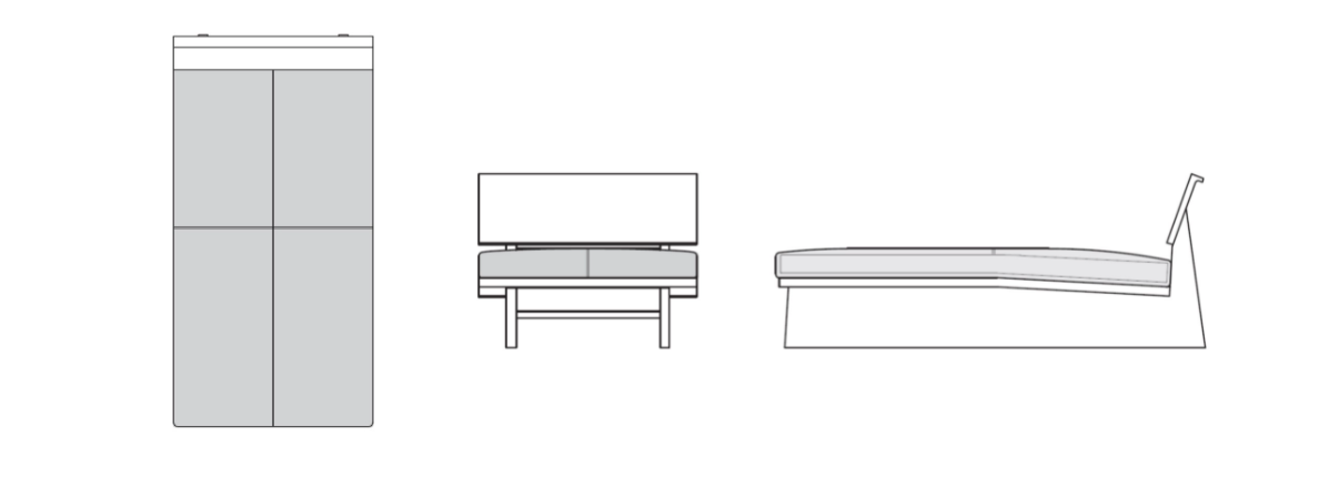 FREX WOOD CHAISE LONGUE 084