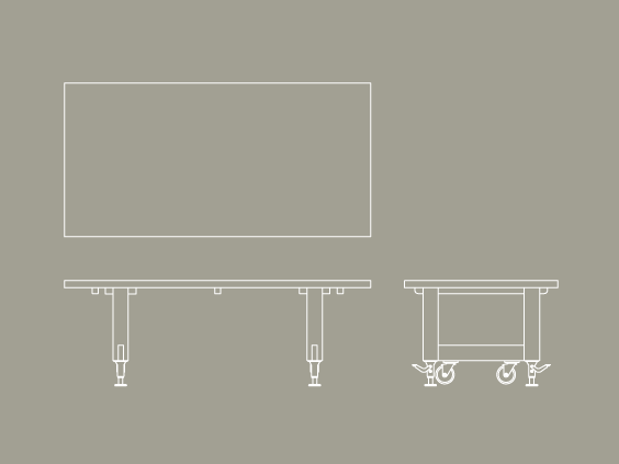 GALA DINING TABLE 210 CASTERS