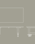 GALA DINING TABLE 210 CASTERS
