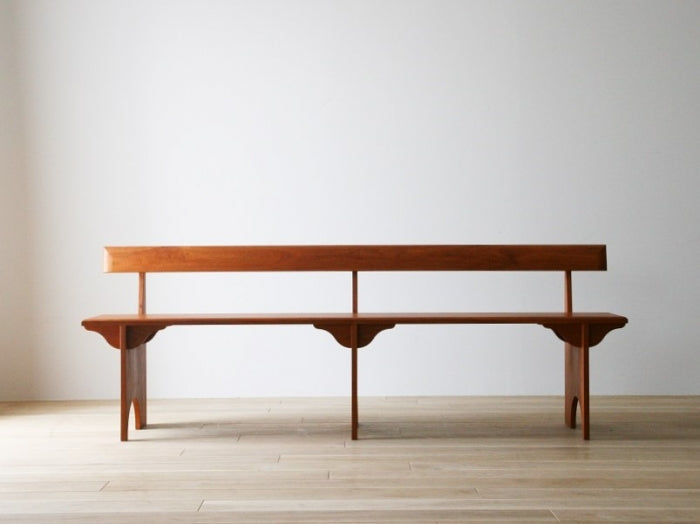SHAKER WOOD BACK BENCH