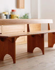 SHAKER WOOD BACK BENCH