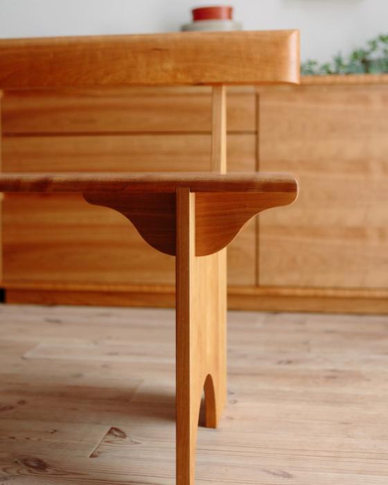 SHAKER WOOD BACK BENCH