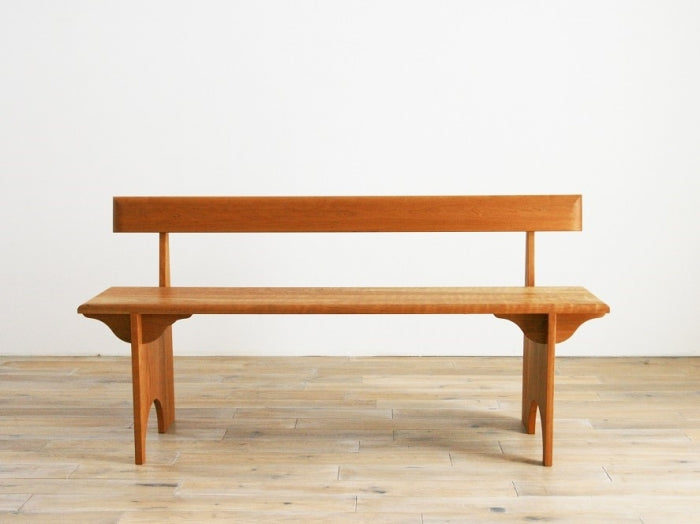SHAKER WOOD BACK BENCH