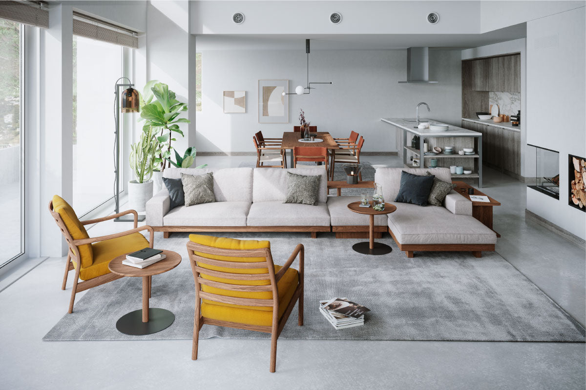 DANISH SOFA/ ARMLESS - W1800 x SH380