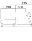 CLOUD CHAISE LONGUE SOFA 3P