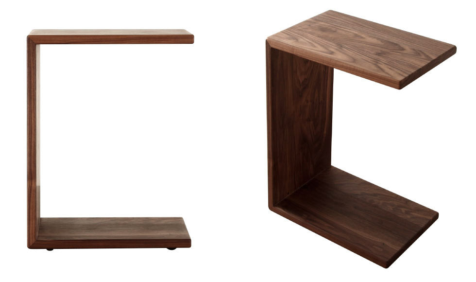 C WAGON SIDE TABLE (WALNUT  / OAK )