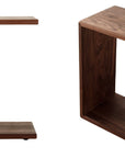 C WAGON SIDE TABLE (WALNUT  / OAK )