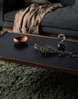 FRAMED LEATHER LOW TABLE