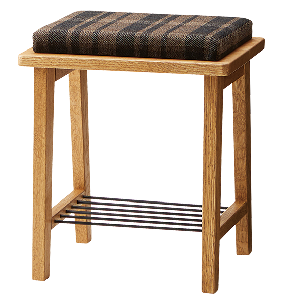 PUT LOW STOOL WITH CUSHION