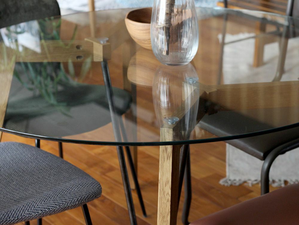 G-knot Glass Table 1200 round