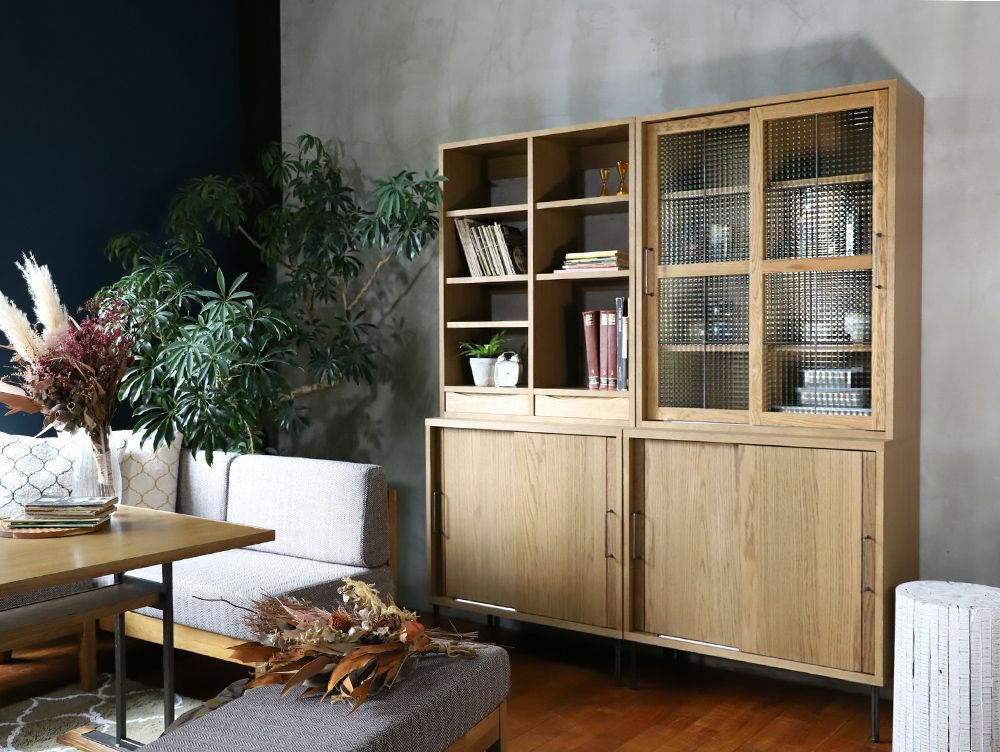 CADEAL Book Case / glass door