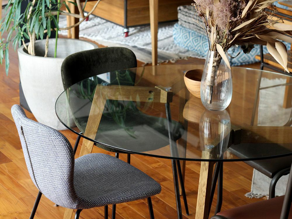 G-knot Glass Table 1200 round