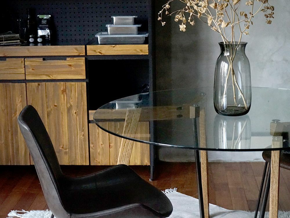 G-knot Glass Table 1200 round