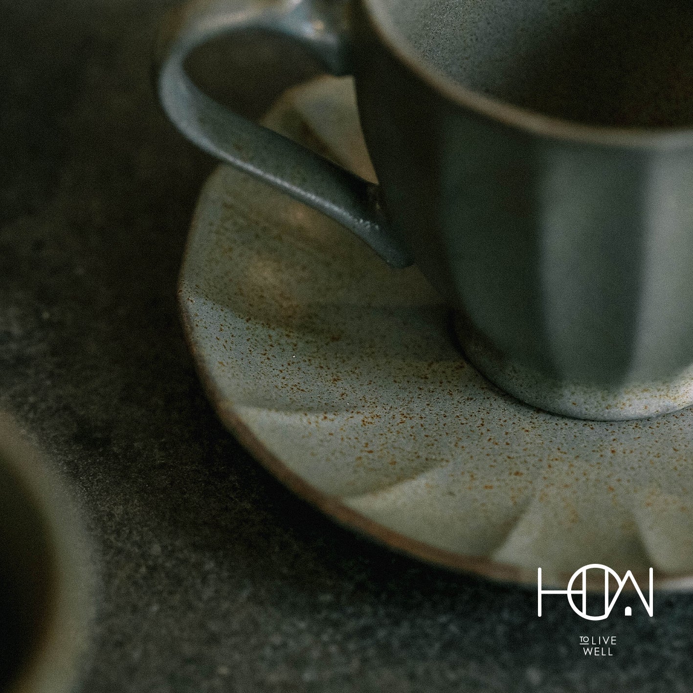 CHIPS | ANCIENT POTTERY GRAY | CUP &amp; SAUCER