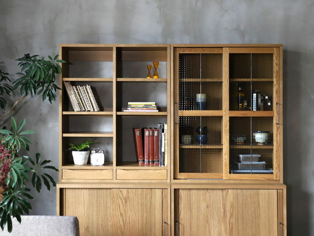 CADEAL Book Case / glass door