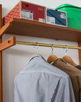 toolbox | Wooden Shelving and Brass Hanger Pipe Set