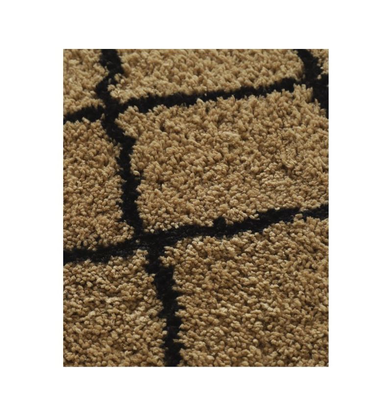 GRID RUG / CAMEL