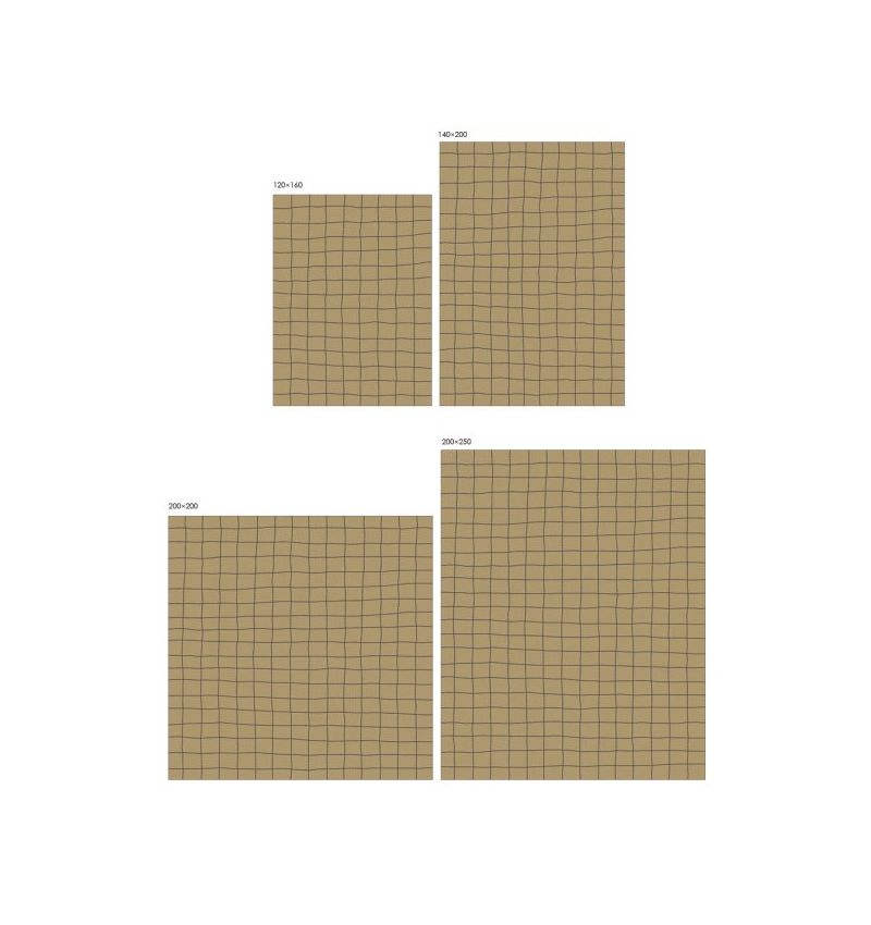 GRID RUG / CAMEL