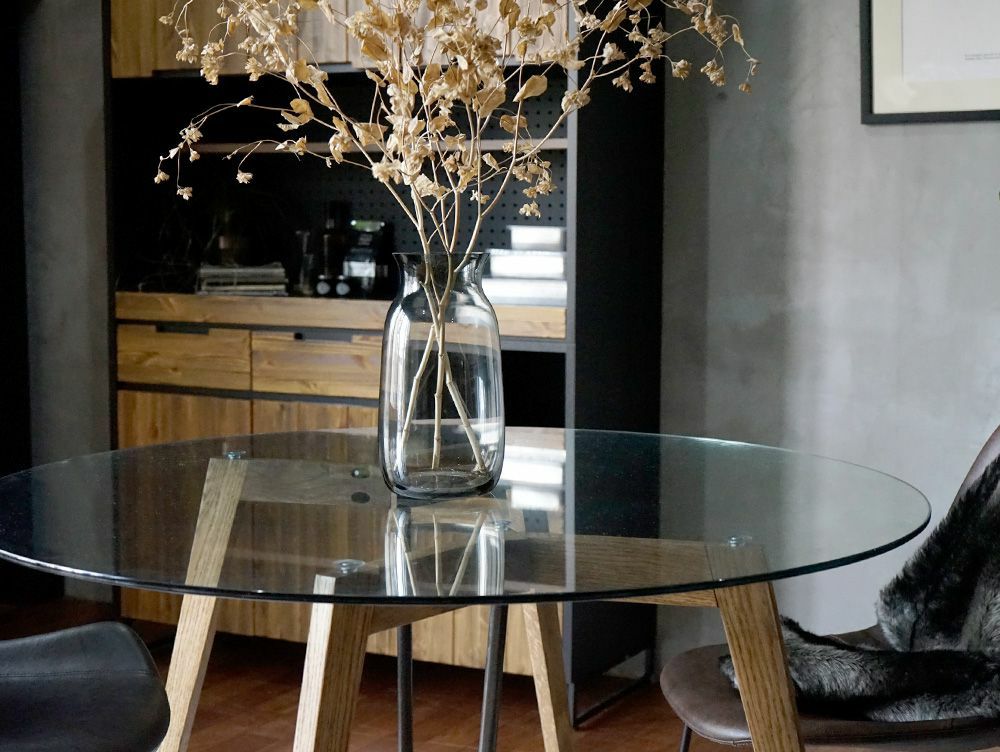 G-knot Glass Table 1200 round
