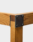 toolbox | Wooden and Iron Table Legs with Wooden Side Panel